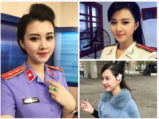 Cộng đồng mạng chia sẻ loạt ảnh của một nữ công an diện đồng phục ngành với gương mặt xinh như hot girl.